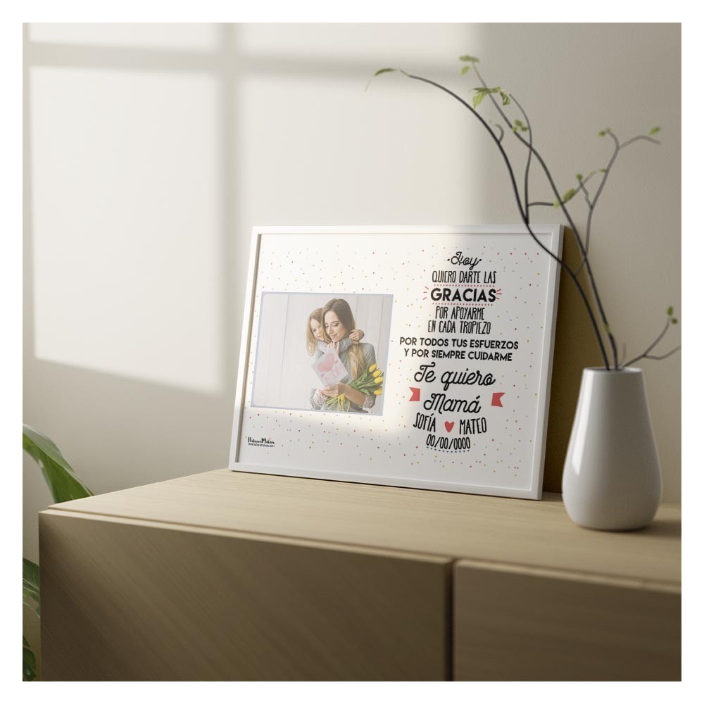 Lámina personalizada con foto - Te quiero mamá