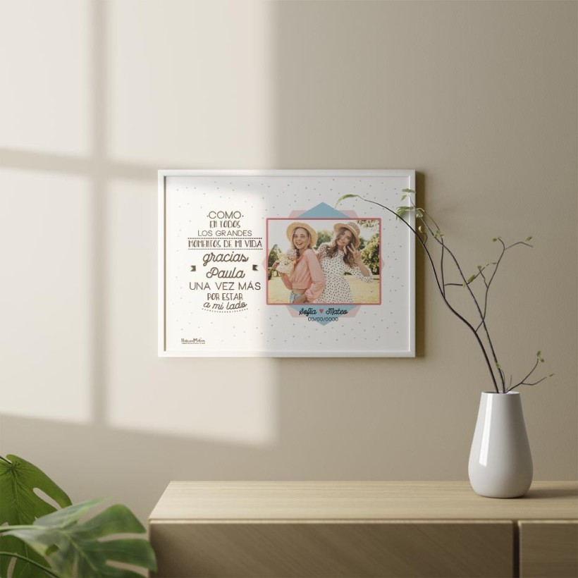 Lámina personalizada con foto - Gracias 2