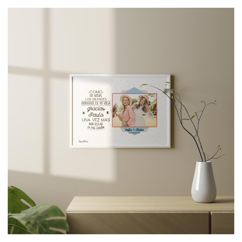 Lámina personalizada con foto - Gracias