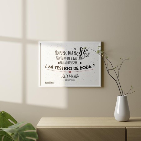 Lámina personalizada - No puedo dar el si, quieres ser Lámina personalizada - No puedo dar el si, quieres ser