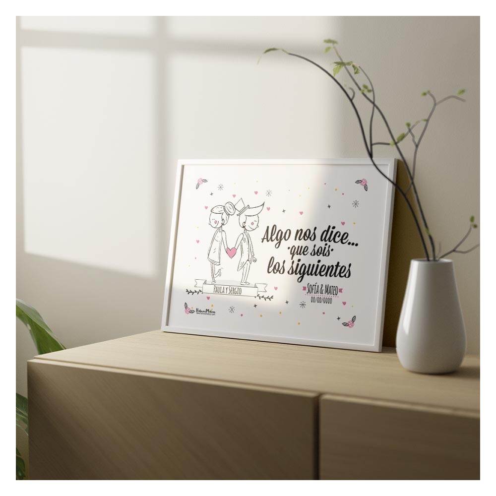 Lámina personalizada - Algo nos dice que sois los siguientes