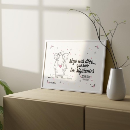 Lámina personalizada - Algo nos dice que sois los siguientes Lámina personalizada - Algo nos dice que sois los siguientes