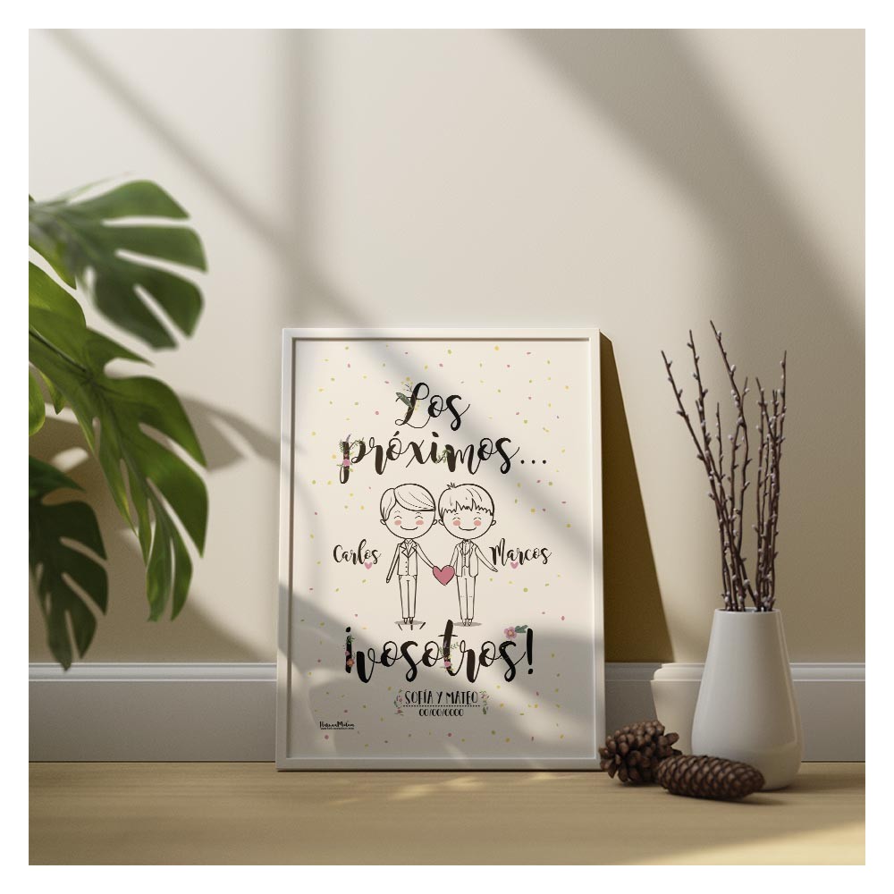 Lámina personalizada - Los próximos vosotros - hombre + hombre
