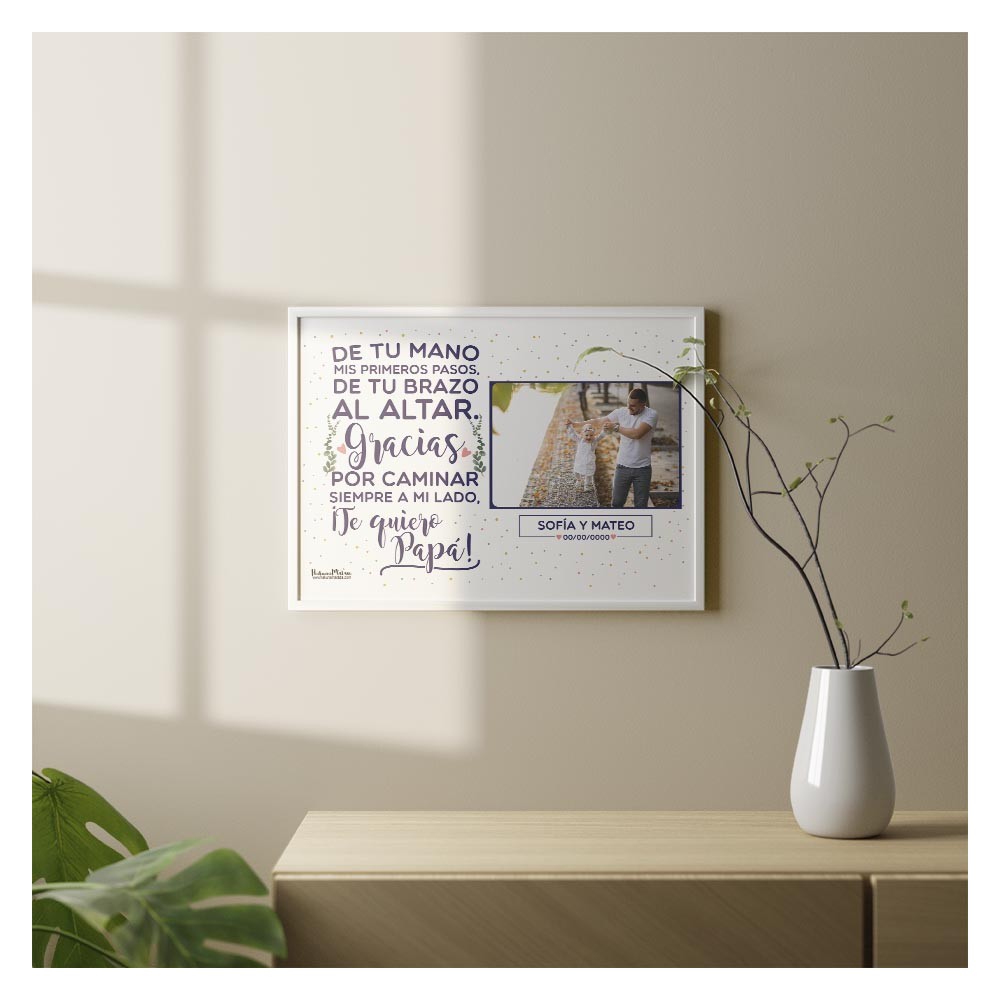 Lámina personalizada con foto - De tu brazo al altar