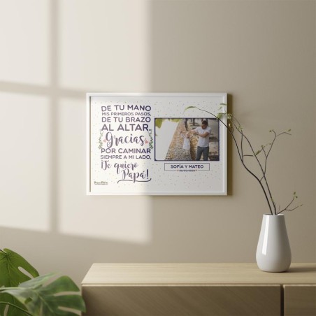 Lámina personalizada con foto - De tu brazo al altar Lámina personalizada con foto - De tu brazo al altar