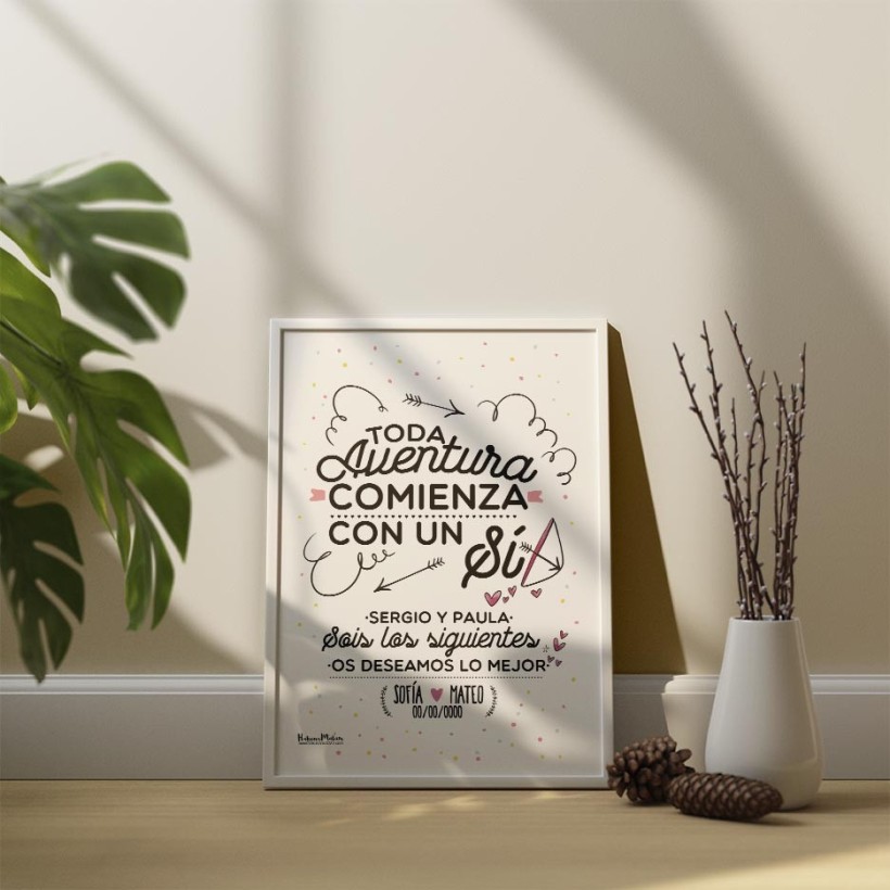 Lámina personalizada - Sois los siguientes os deseamos lo mejor 2