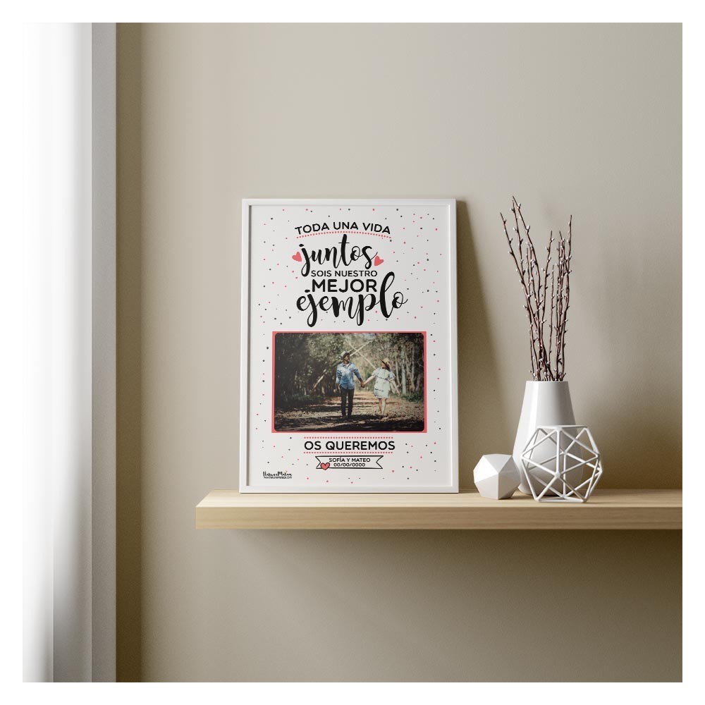 Lámina personalizada con foto - Toda una vida juntos