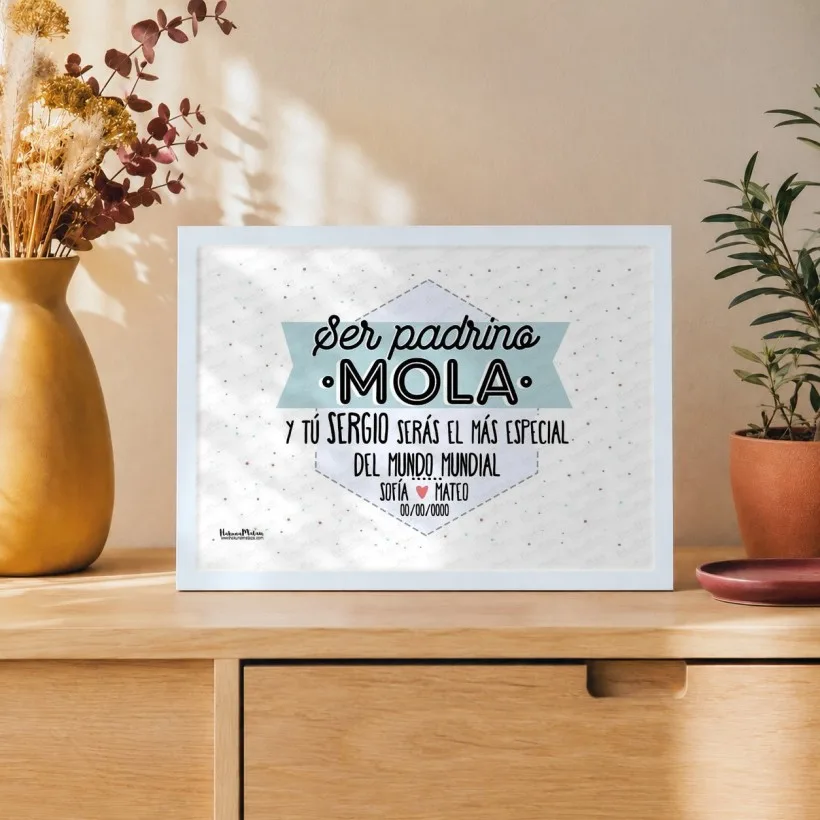 Lámina personalizada - Ser parte de tu boda mola · ejemplo de personalización