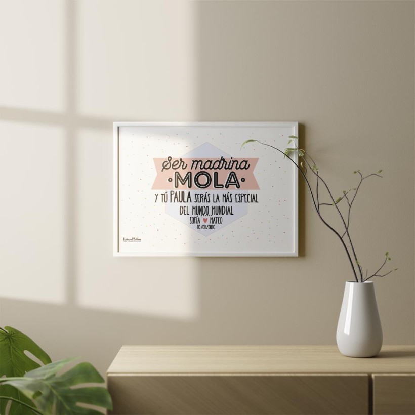 Lámina personalizada - Ser madrina mola 2