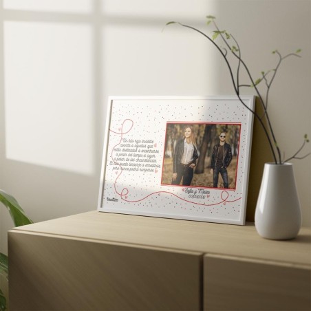 Lámina personalizada con foto - El hilo rojo del destino Lámina personalizada con foto - El hilo rojo del destino