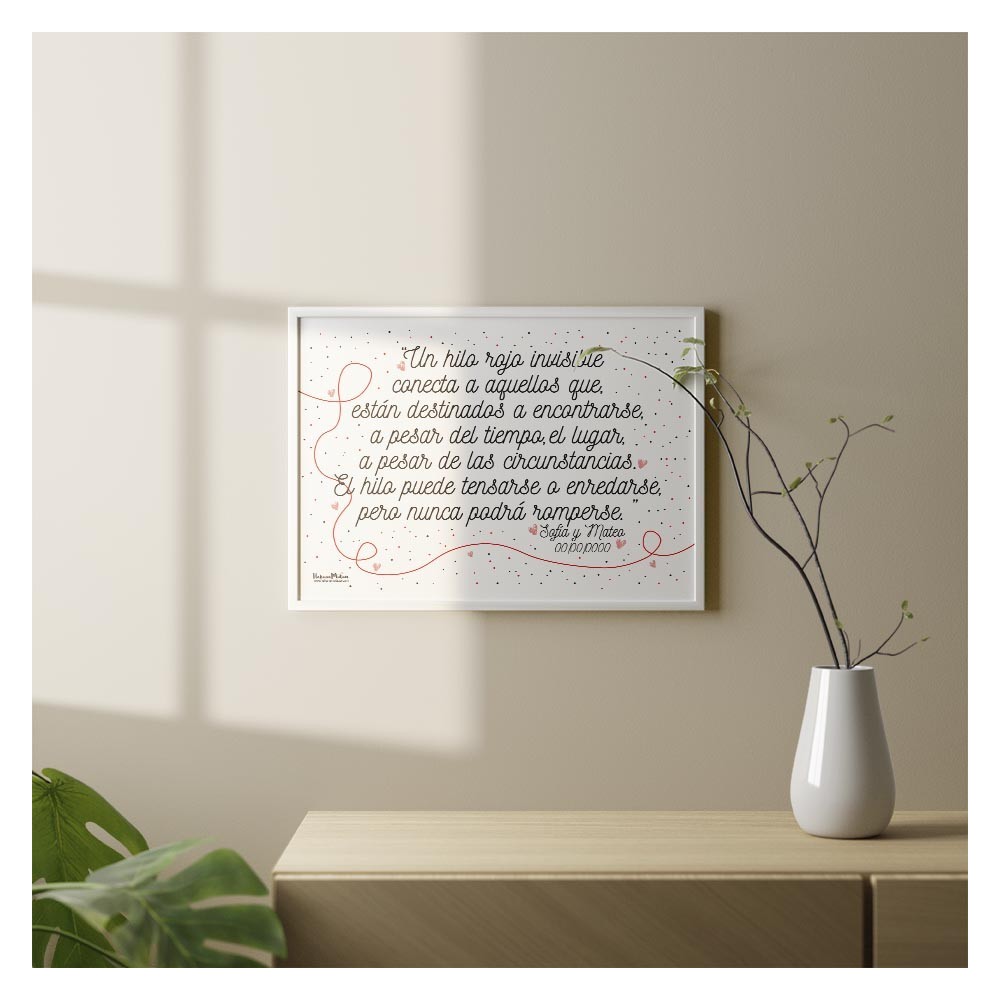 Lámina personalizada - El hilo rojo del destino