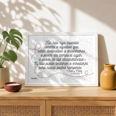 Lámina personalizada - El hilo rojo del destino | Hakuna Mataza