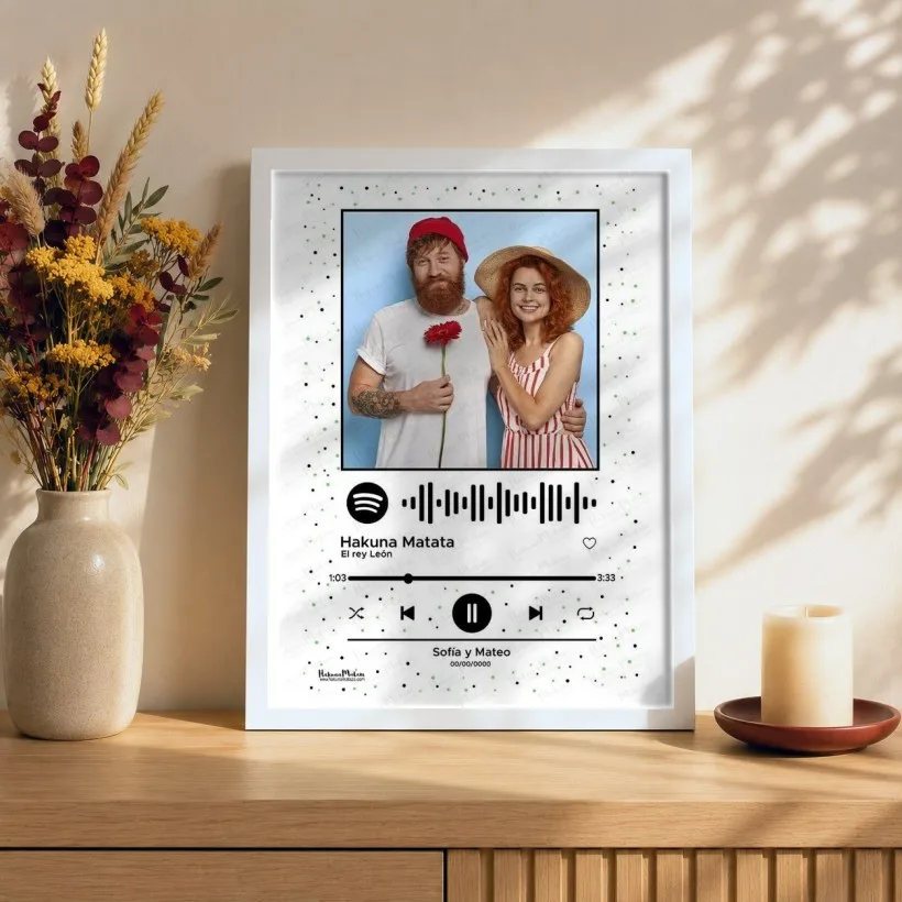 Lámina personalizada con foto - Regala una canción especial