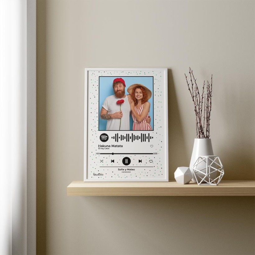 Lámina personalizada con foto - Regala una canción Lámina personalizada con foto - Regala una canción