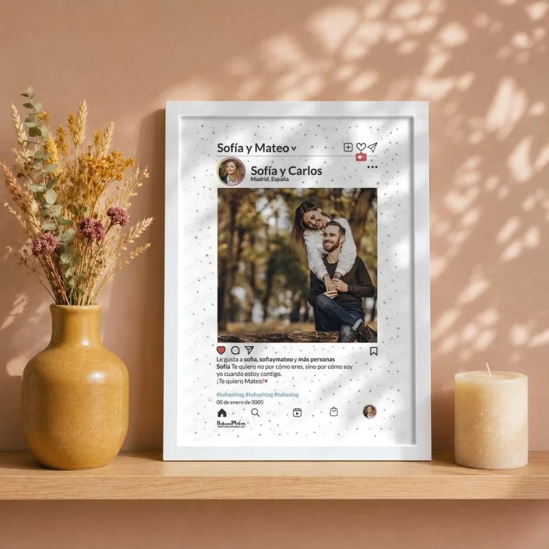 Lámina personalizada con foto estilo red social