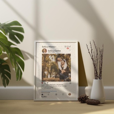 lámina estilo instagram personalizada en marco blanco lámina estilo instagram personalizada en marco blanco