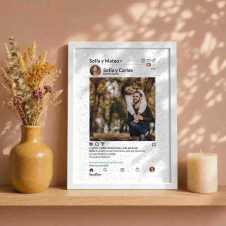 Lámina personalizada con foto estilo red social