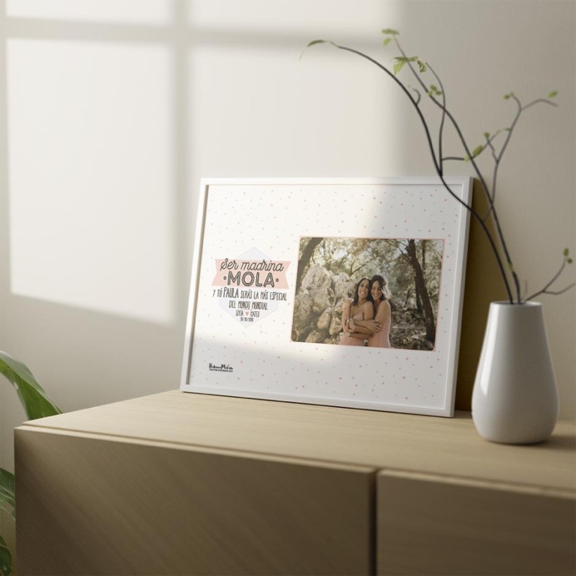 Lámina personalizada con foto - Ser madrina mola 2