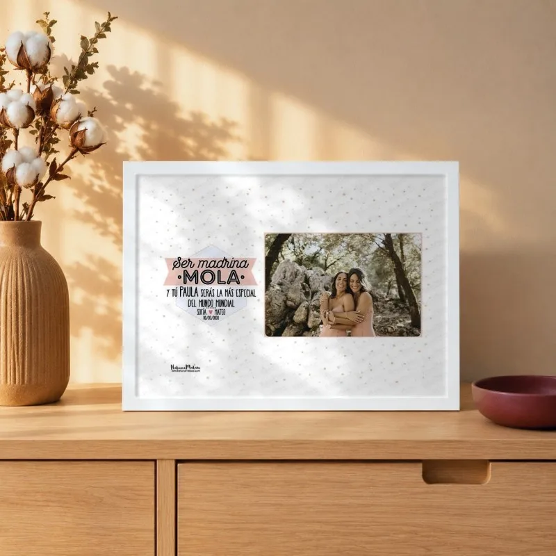 Lámina personalizada con foto - Ser madrina mola | Hakuna Mataza