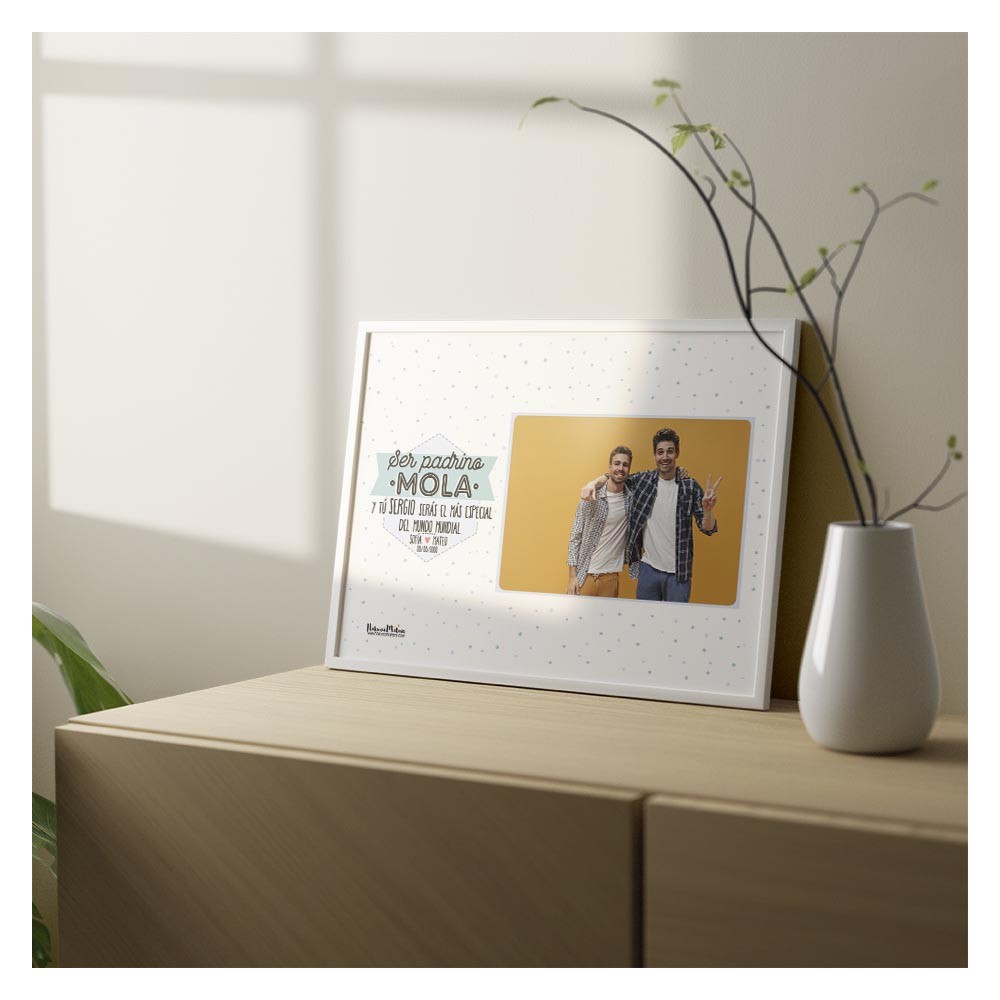 Lámina personalizada con foto - Ser parte padrino / madrina mola
