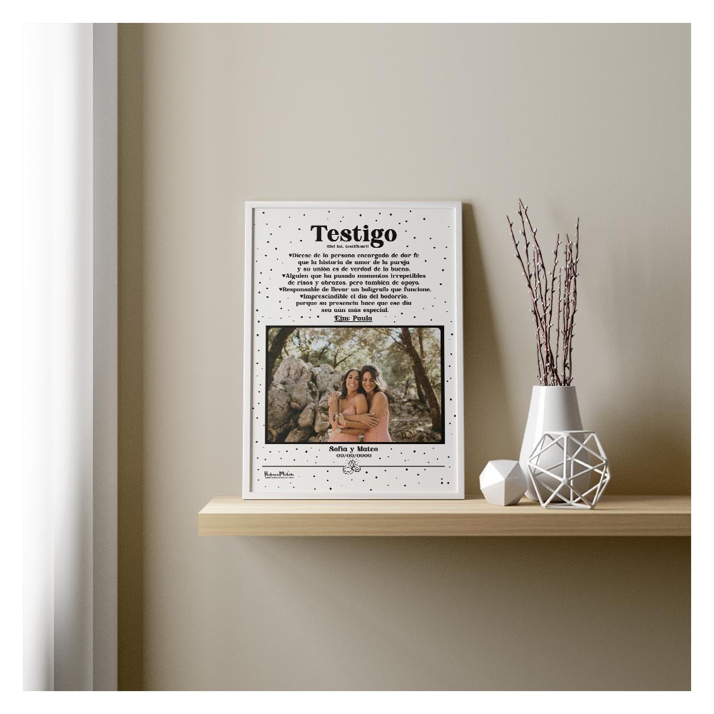 Lámina personalizada con foto - Testigo