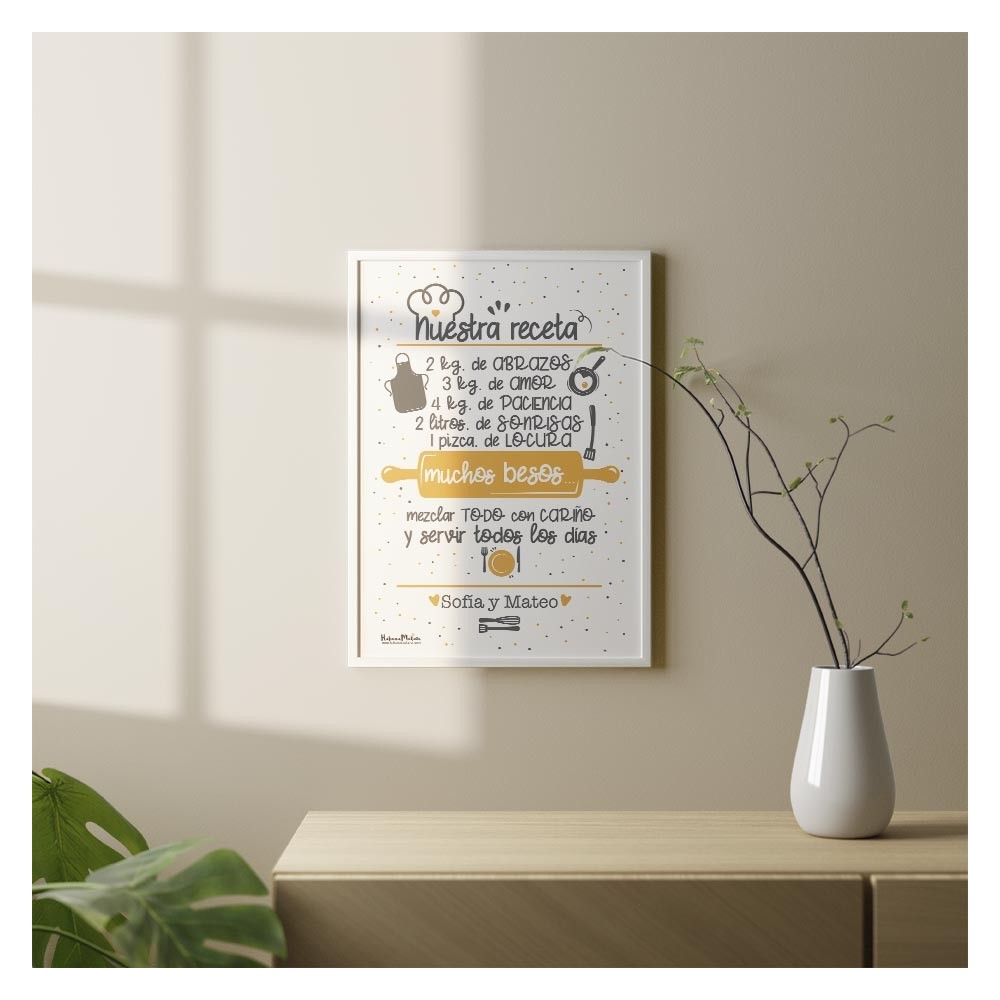 Lámina personalizada - Nuestra receta