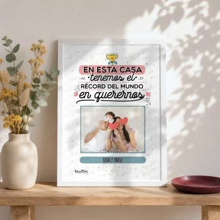 Lámina personalizada con foto - Récord de amor en casa | Hakuna Mataza