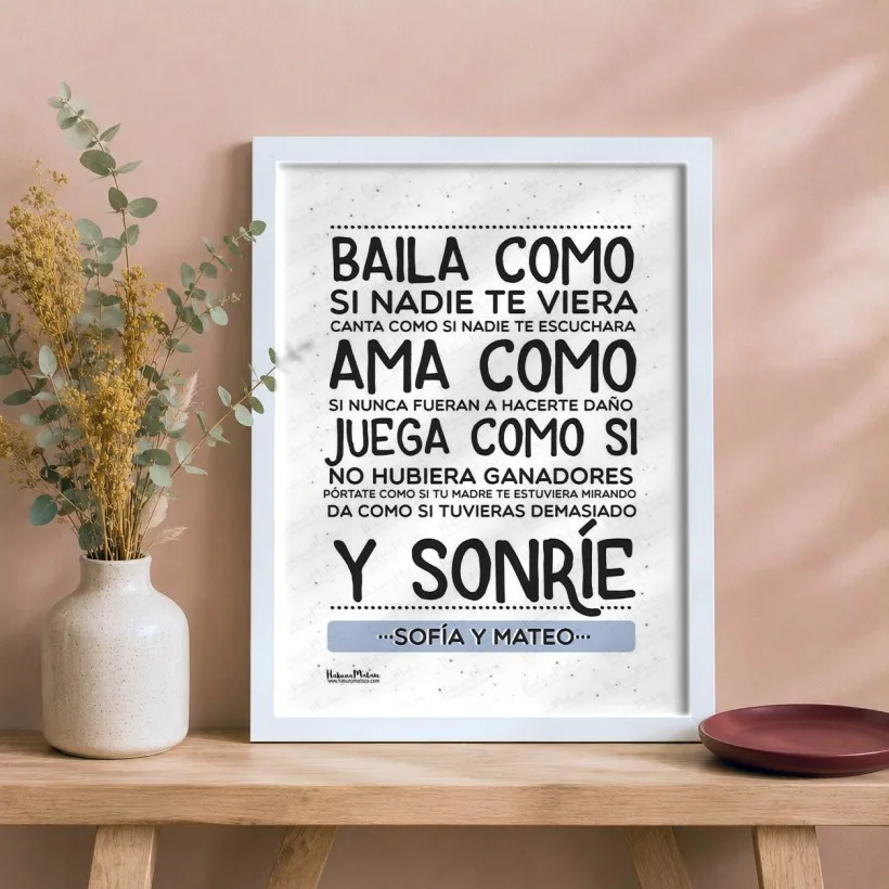 Lámina personalizada - Vive como si nadie mirara | Hakuna Mataza