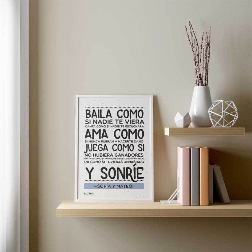 Lámina personalizada - Vive como si nadie mirara
