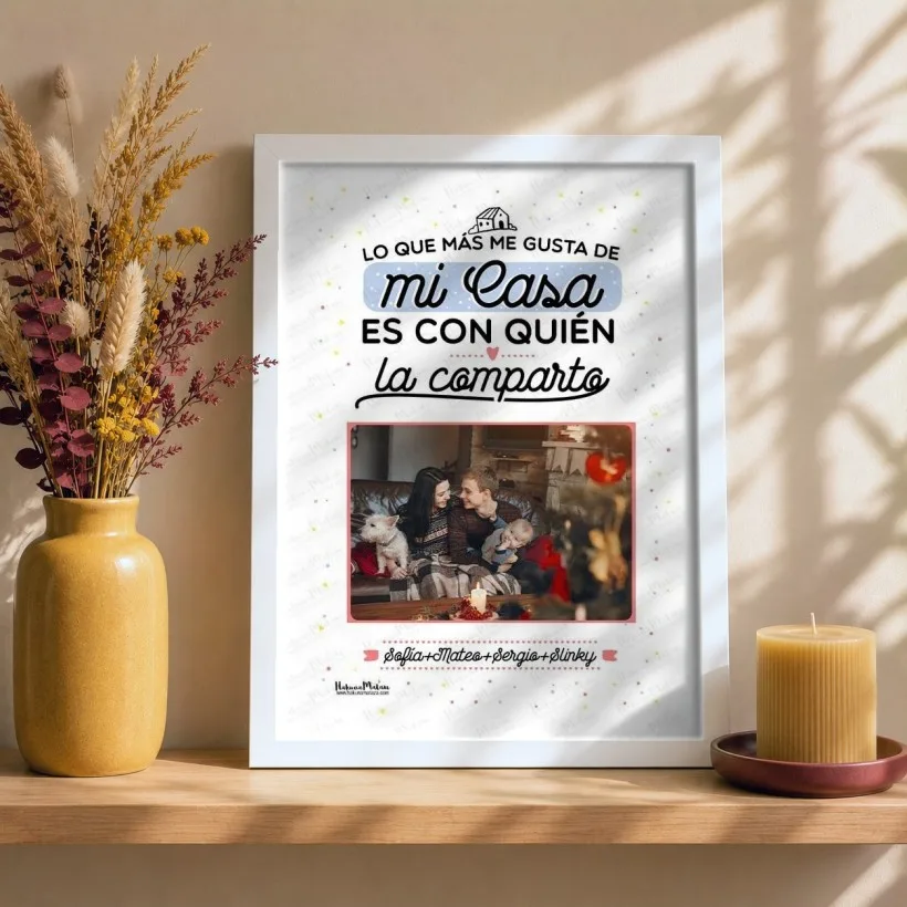 Lámina personalizada con foto - Lo mejor de mi casa | Hakuna Mataza