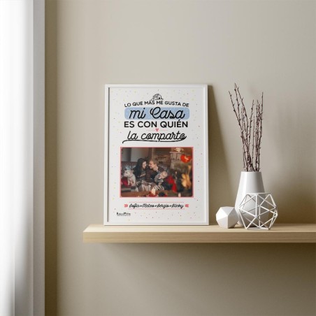 Lámina personalizada con foto - Lo mejor de mi casa