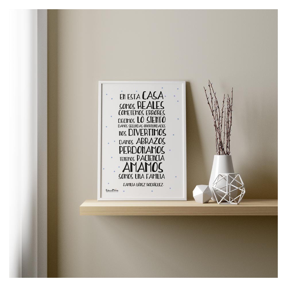 Lámina personalizada - En esta casa