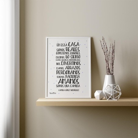 Lámina personalizada - En esta casa Lámina personalizada - En esta casa