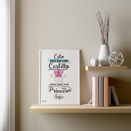 Lámina personalizada - Aquí vive una princesa