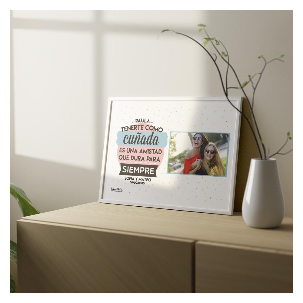 Lámina personalizada con foto - Una amistad que dura para siempre