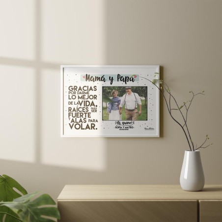 Lámina personalizada con foto - Mamá / Papá gracias por darme lo mejor Lámina personalizada con foto - Mamá / Papá gracias por darme lo mejor
