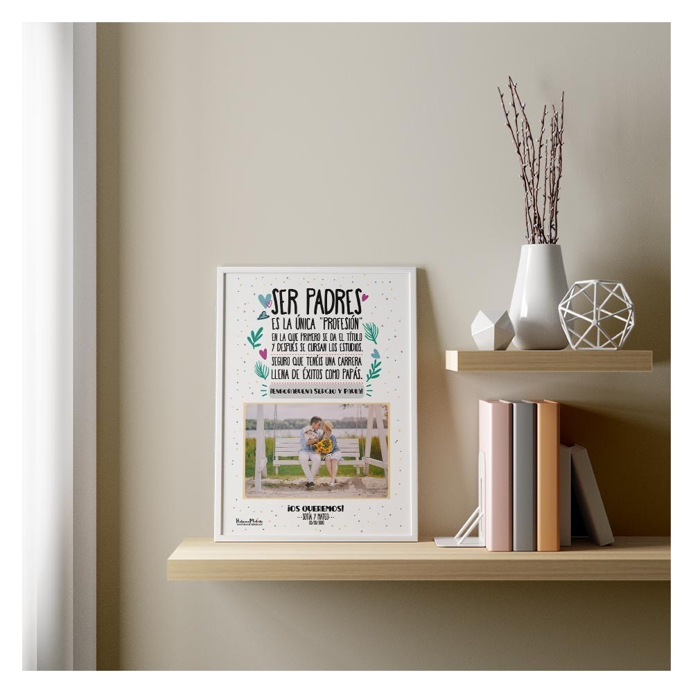 Lámina personalizada con foto - Ser padres