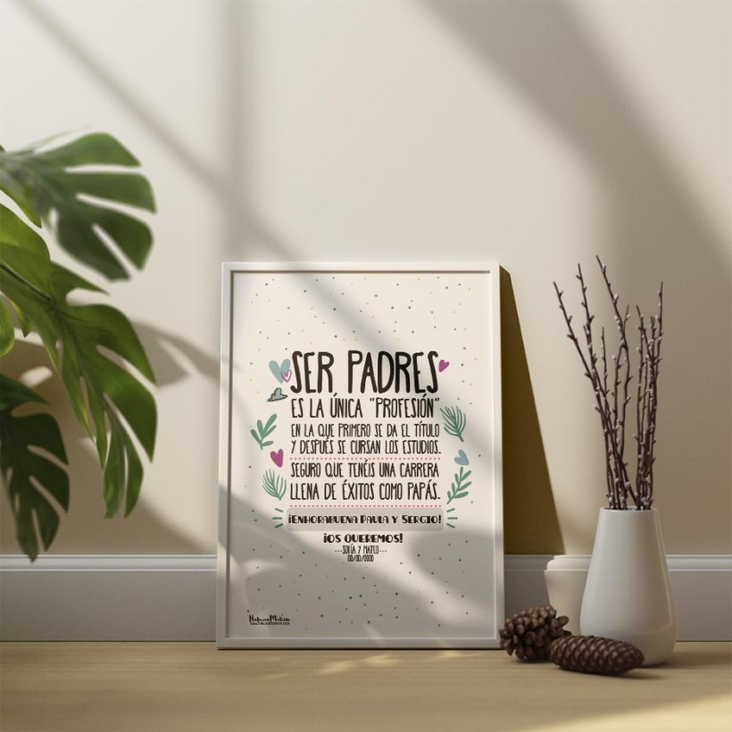 Lámina personalizada - Ser padres Lámina personalizada - Ser padres