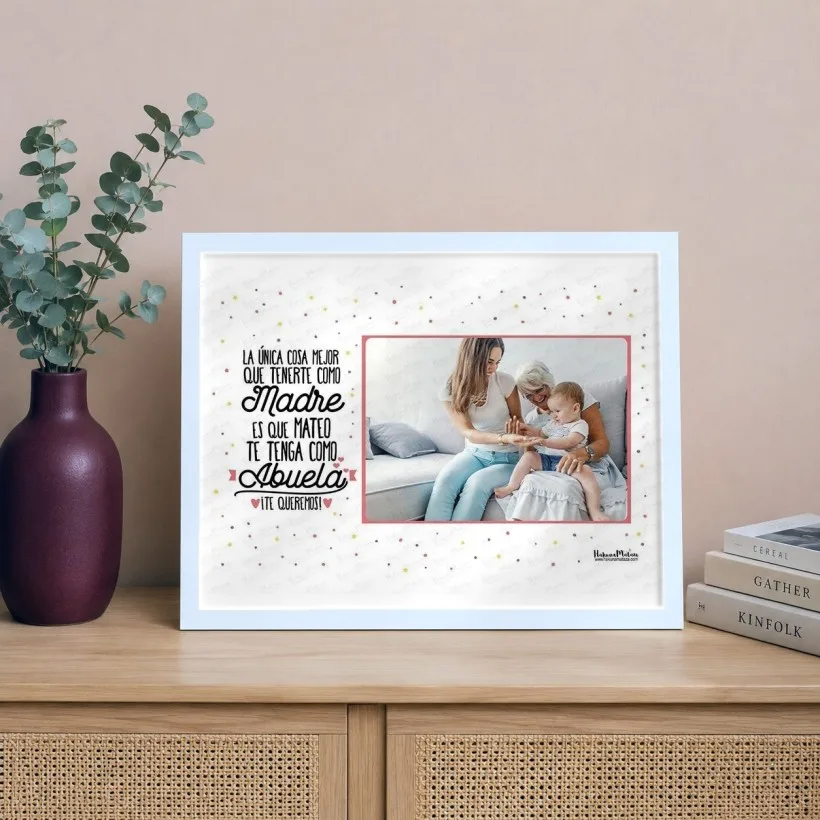 Lámina personalizada con foto - La única cosa mejor que tenerte como madre | Hakuna Mataza