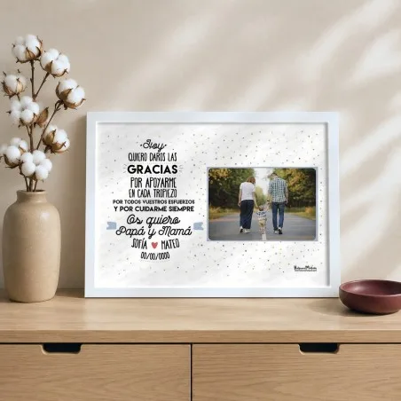 Lámina con foto - Os quiero Papá y Mamá | Hakuna Mataza
