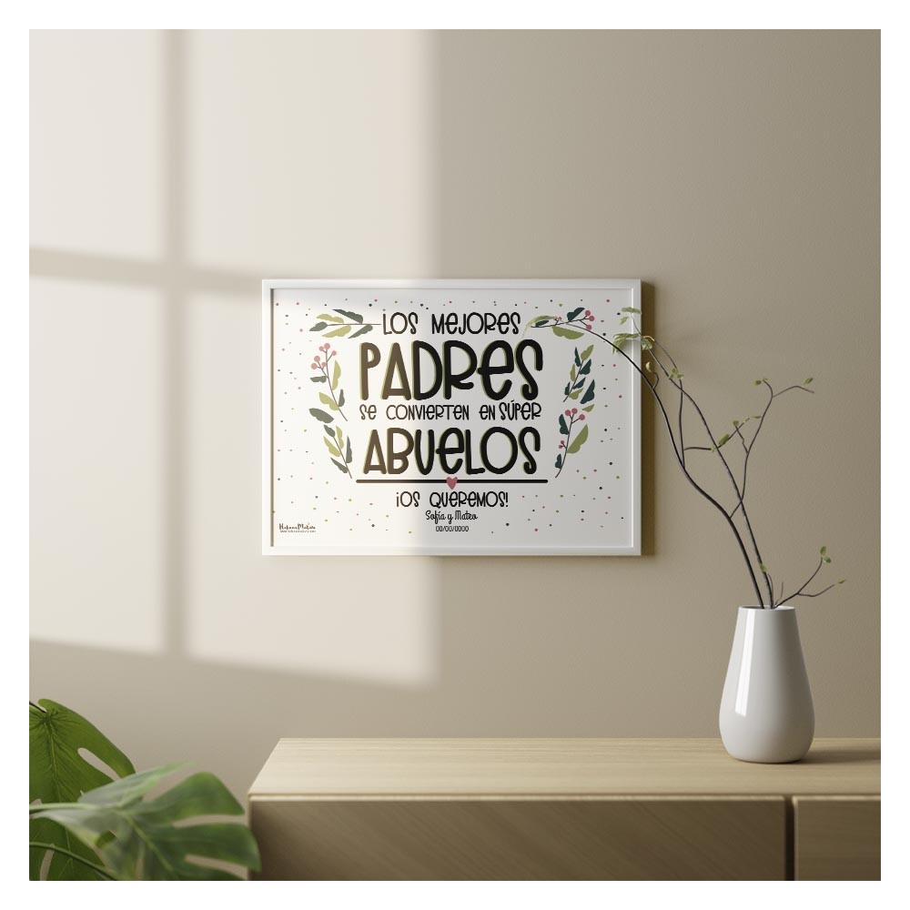 Lámina personalizada - Súper abuelos que fueron padres