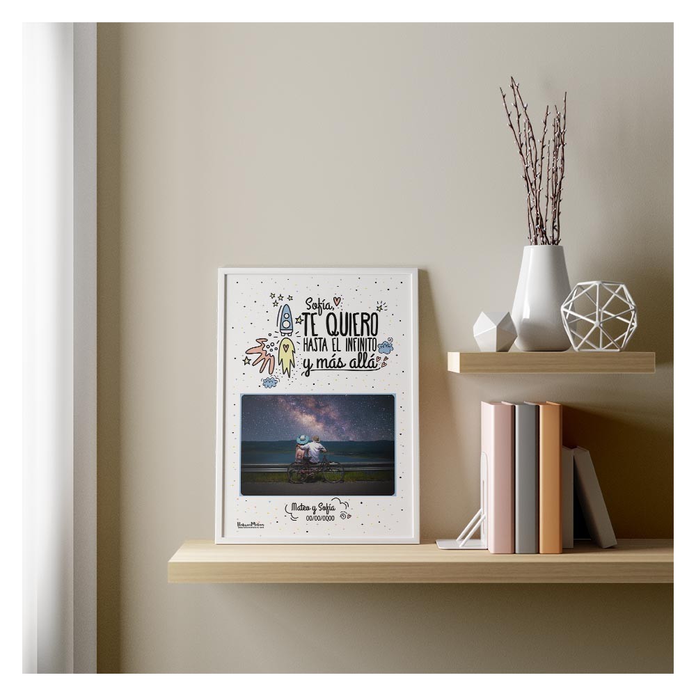Lámina personalizada con foto - Hasta el infinito y más allá