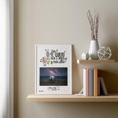 Lámina personalizada con foto - Hasta el infinito y más allá Lámina personalizada con foto - Hasta el infinito y más allá