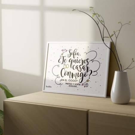 Lámina personalizada - ¿Te quieres casar conmigo? Lámina personalizada - ¿Te quieres casar conmigo?