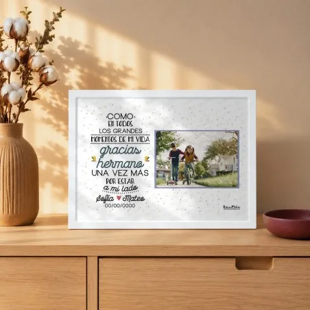 Lámina personalizada con foto - Gracias hermano | Hakuna Mataza