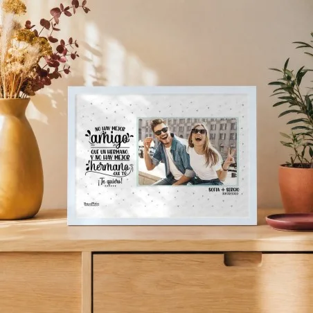 Lámina personalizada con foto - No hay mejor amigo que un hermano
