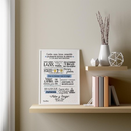 Lámina personalizada - Amigo/a / hermano/a cuántas cosas hemos compartido