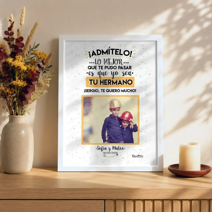Lámina personalizada con foto - Admítelo Hermano | Hakuna Mataza