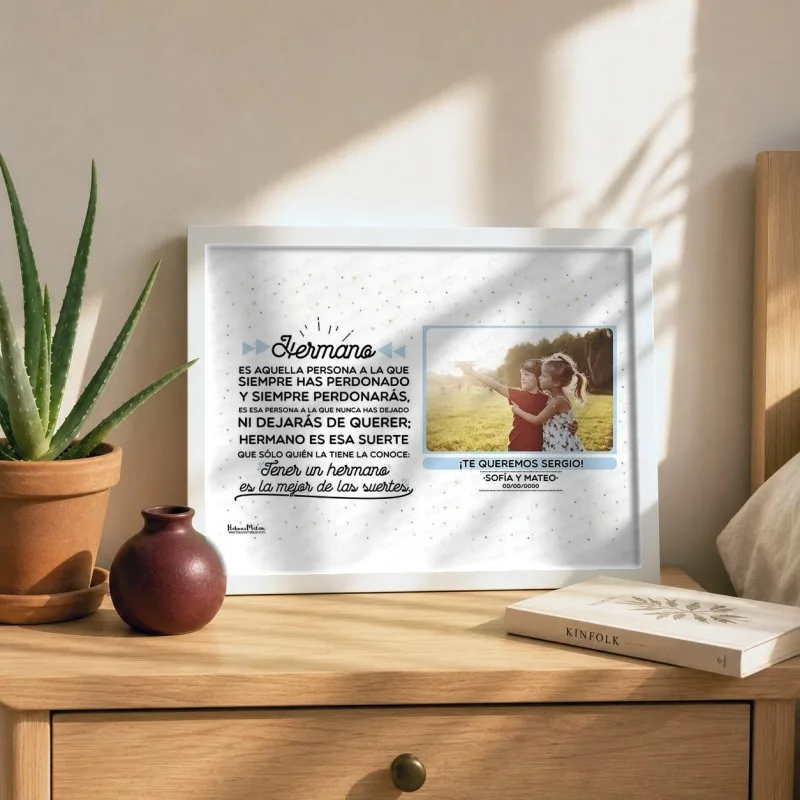 Lámina con foto - Tener un hermano es la mejor de las suertes | Hakuna Mataza
