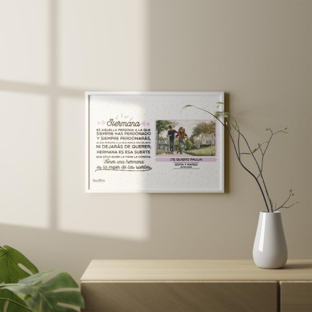 Lámina personalizada con foto - Tenerte es la mejor de las suertes Lámina personalizada con foto - Tenerte es la mejor de las suertes